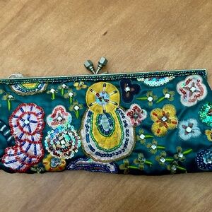 Steve Madden floral embroidered purse.